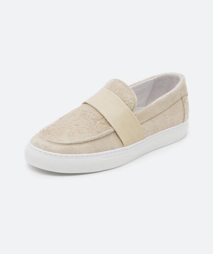 Giầy Sneakers Slip On Kaki